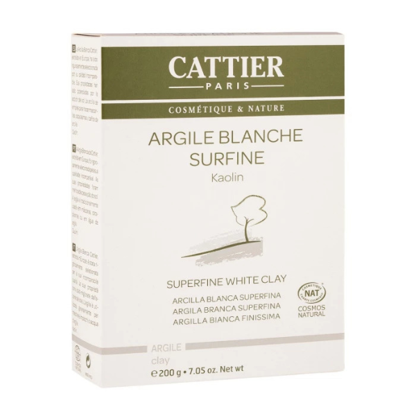 Argile blanche surfine Cattier Kaolin 200g