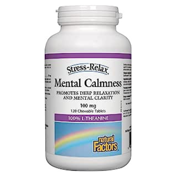 Calme mental 100mg (masticable) 120 comp Natural Factors