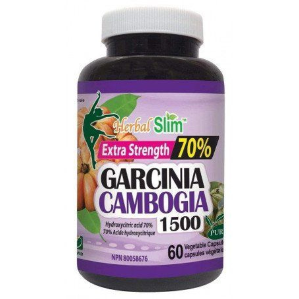 Garcinia cambodgia 1500, 70 % concentré, David Health International, 60 vcaps