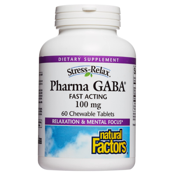Stress relax, Gaba NF, 100 mg, 60 croquables