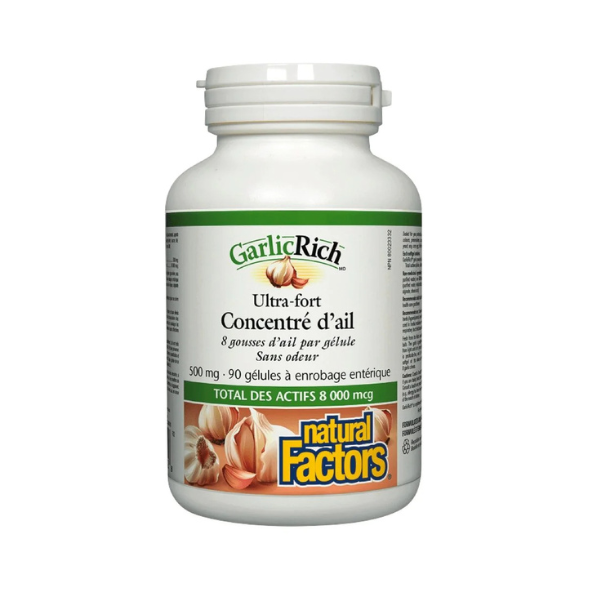 Ail Garlic rich 500 mg NF, 90 gélules