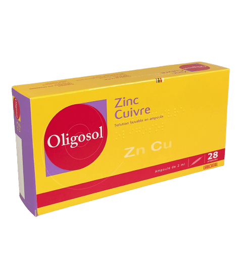 Zinc Cuivre, Oligosol 28 ampoules